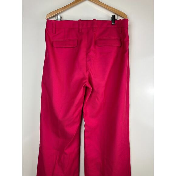 Banana Republic Lido Wide Leg Wool Pant Happy Hour Pink Women's Size 14L 14 long - Picture 7 of 14